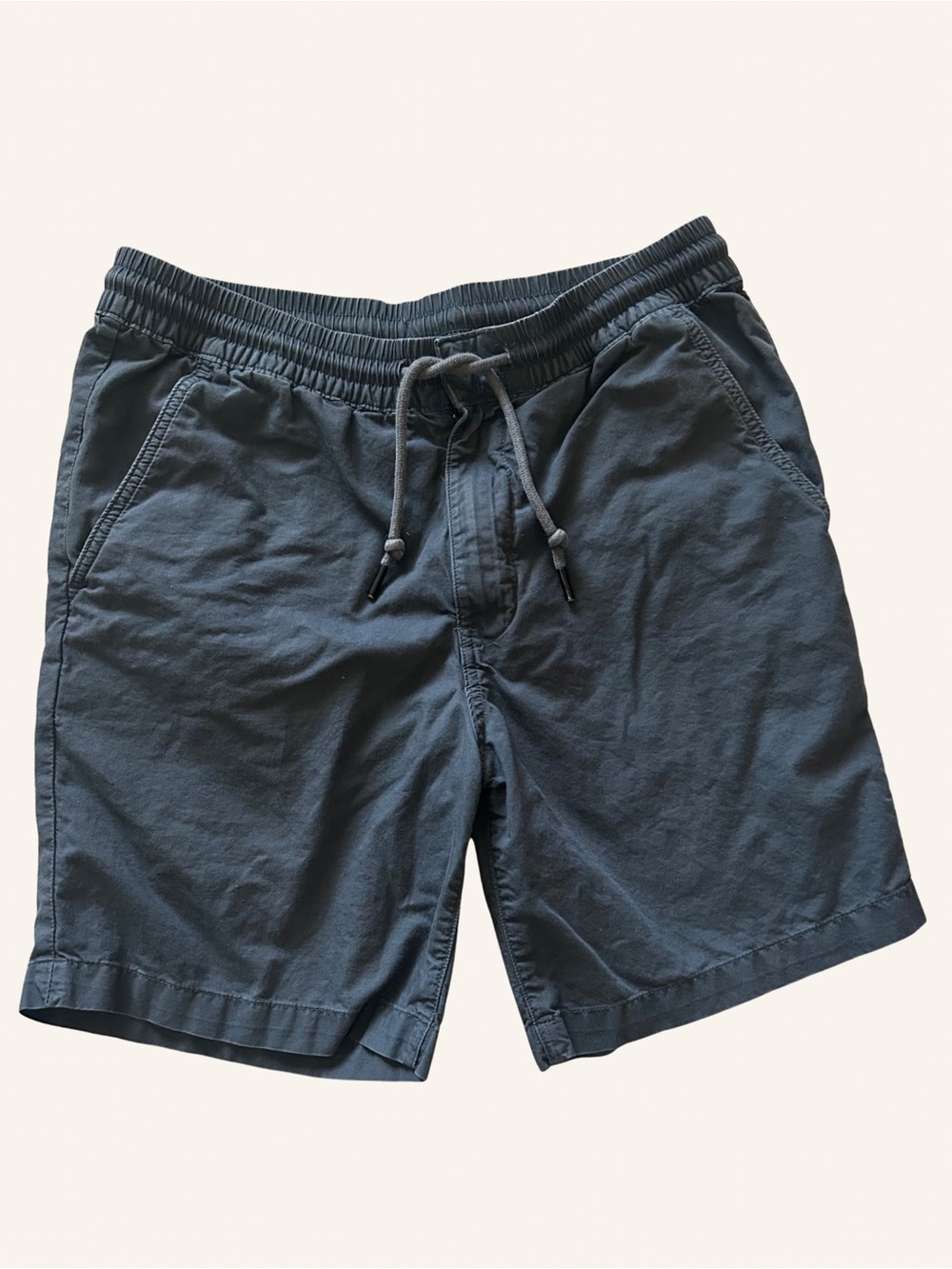 Patagonia Men’s Navy Green Shorts Small w/rear button pocket zip & snap closure